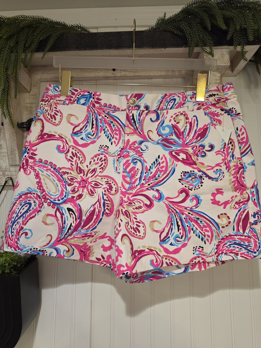 Lilly Pulitzer Pink Paisley Floral Bermuda Shorts